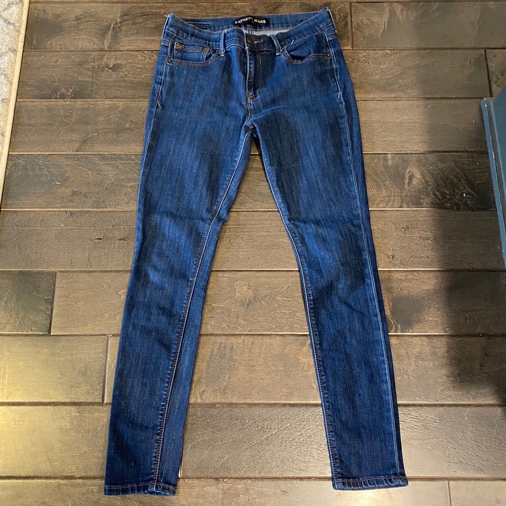 Express Skinny Blue Jeans